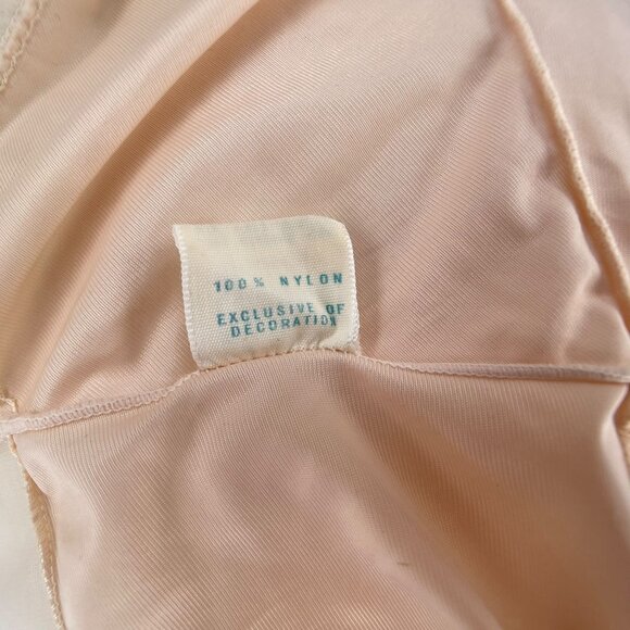 Gaymode JC Penneys Ivory Cream Lace Accent Gown Lingerie Slip Dress 38 - Picture 9 of 13